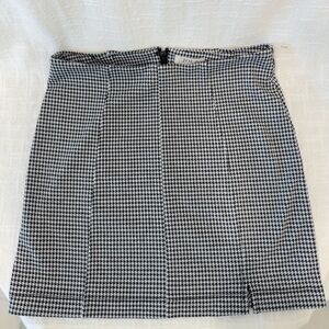 Gingham Print Skirt